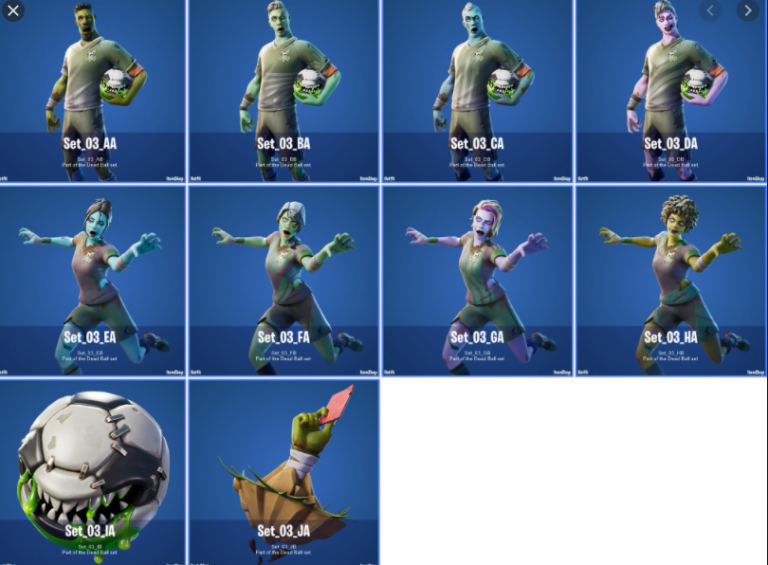 The Zombie Soccer Skins Are Back In The Item Shop FPS Guides